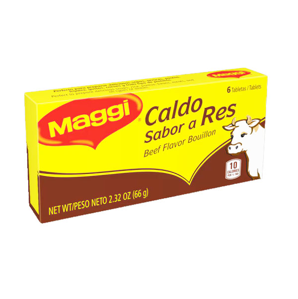 Caja 6 pastillas sabor a res, Maggi, 65.7 g
