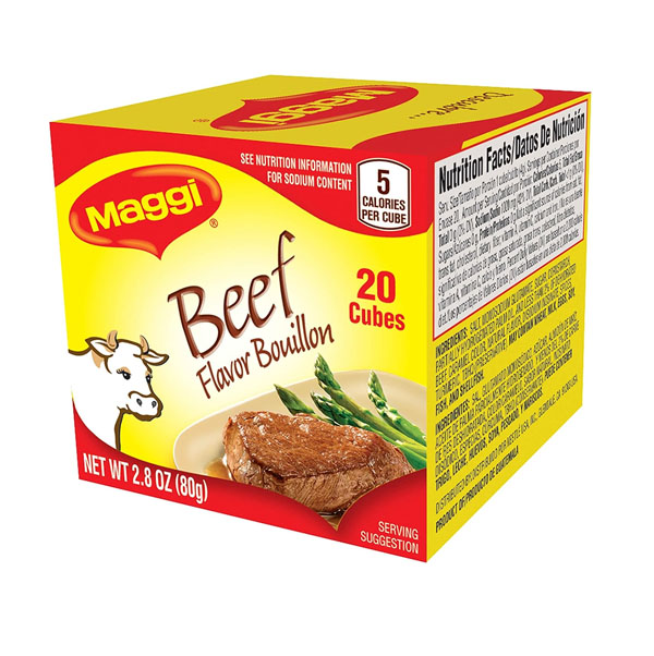 Caja 20 cubos sabor a res 80 g, Maggi