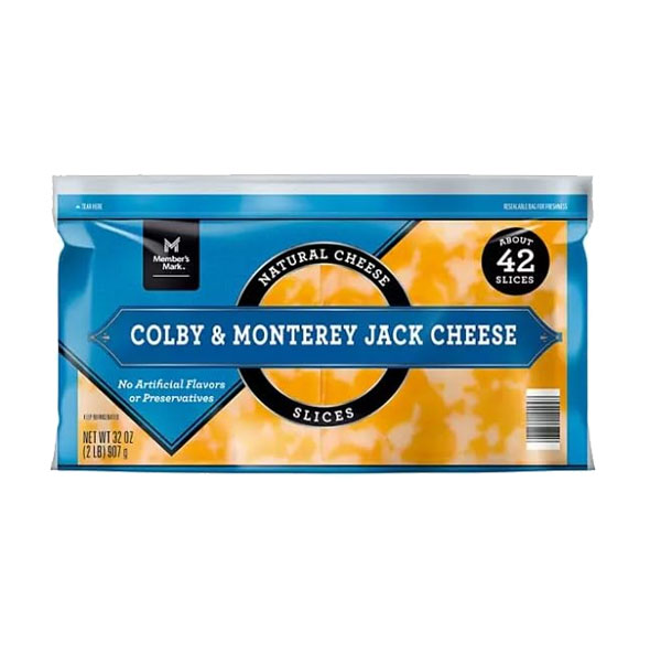 Colby & Monterrey Jack Cheese Slices, 907 g