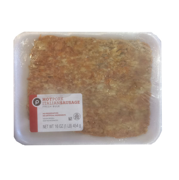 Salchicha IT, Hot Pork Fresh Bulk, 454g
