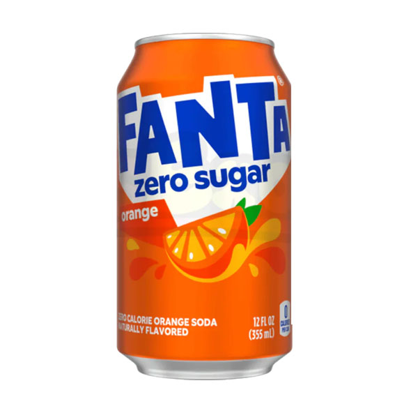 Refr. Fanta Zero Sugar, 355 ml