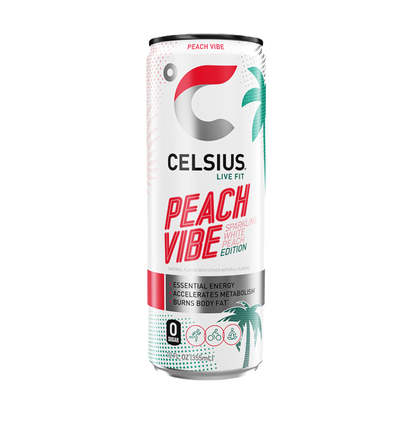 Beb. Energizante Peach Vibe CELSIUS, 355 ml