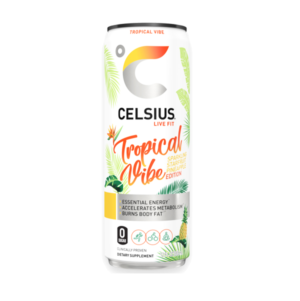 Beb. Energizante Tropical Vibe CELSIUS, 355 ml