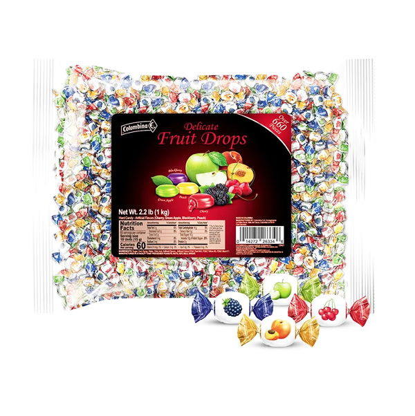Caramelos Delicate Fruit Drops, 1 kg