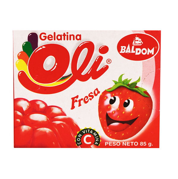 Gelatina sabor a Fresa Oli, 85 g