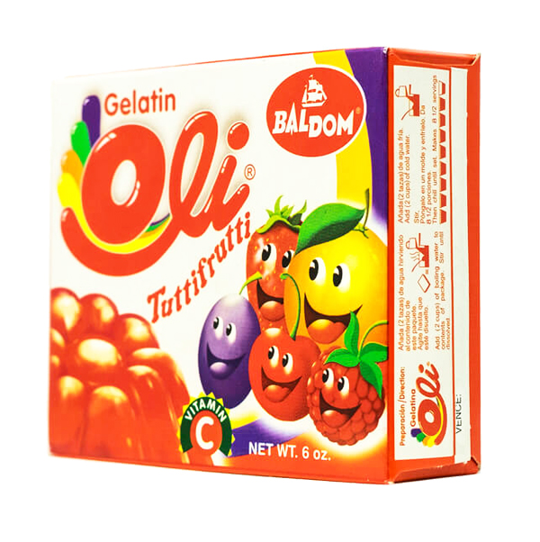 Gelatina sabor a Tutti Frutti Oli, 85 g