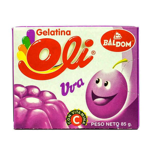 Gelatina sabor a Uva Oli, 85 g